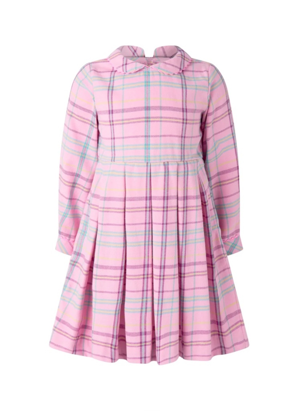 Rachel Riley 2Y Pink Check Pleated Dress